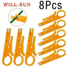 3/5/8/10Pcs Portable Yellow Wire Stripper Tool, 3.5 Inches X 1.1 Inches, Easy-To-Use Electrician Crimping Pliers, Suitable For Wiring And Cable Management - Single Pack - Multicolor - View 15