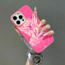 Querubines rosas, estrellas, nubes, estética onírica.funda de teléfono Fundas compatibles con ,Apple,VIVO,OPPO,,, y Honor.Fabricadas en silicona TPU,ofrecen protección contra golpes y caídas. - Rosa - Ver 4
