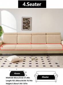 1 tấm bọc ghế sofa co giãn, chống trượt, phủ toàn bộ bề mặt, dùng được cả bốn mùa, chất liệu vải dày dặn, có thể giặt máy, chống bụi, thân thiện với thú cưng, có thể điều chỉnh kích thước phù hợp cho phòng ngủ, văn phòng, phòng khách, ghế sofa hình chữ L và ghế sofa 1/2/3/4 chỗ ngồi. - Màu Khaki - Xem 15