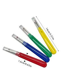 Large Curved Non-Slip Handle Seam Ripper, Sharp And Durable Blade, Ergonomic Grip For Effortless Use, Suitable For Sewing Professionals And Craft Enthusiasts, Widely Used For Quilting, Clothing Alteration, Fabric Repair, Cross Stitch And Various Needlework Rework - Large Colored Thread Remover - View 8