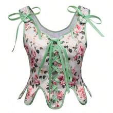 Cosplay Clothing - 251117 Floral Corset In Green - View 9