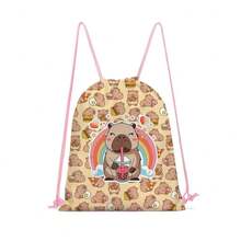 Drawstring Bag - Lightweight And Durable, Cute Design, Capybara Print - Perfect For School, Sports, Travel And Toy Storage - Drawstring Sports Bag - View 15