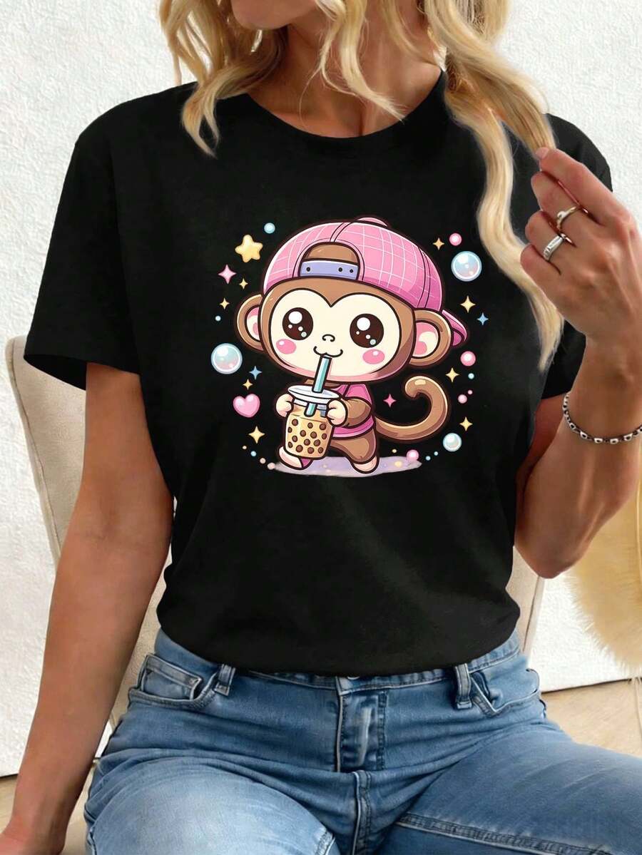 Women T-Shirts - Black - View 1