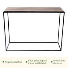 EKE Mesa De Apoyo Recibidor Rectangular 80x110cm Minimalista Moderna Vintage Resistente Bar Hogar Terraza Interiores Exteriores Madera - como en la imagen - Ver 5