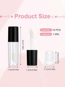 Reusable Mini Lip Gloss Tubes With Brush Applicators. Perfect For Making Lipstick Samples, DIY Cosmetics, Or As Giveaways. Also Ideal For Travel, Making Them A Highly Cost-Effective Travel Essential. - Multicolor - View 6