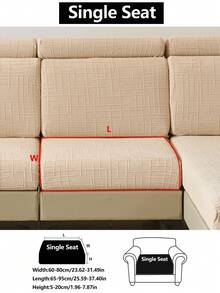 1 tấm bọc ghế sofa co giãn, chống trượt, phủ toàn bộ bề mặt, dùng được cả bốn mùa, chất liệu vải dày dặn, có thể giặt máy, chống bụi, thân thiện với thú cưng, có thể điều chỉnh kích thước phù hợp cho phòng ngủ, văn phòng, phòng khách, ghế sofa hình chữ L và ghế sofa 1/2/3/4 chỗ ngồi. - Màu Khaki - Xem 13