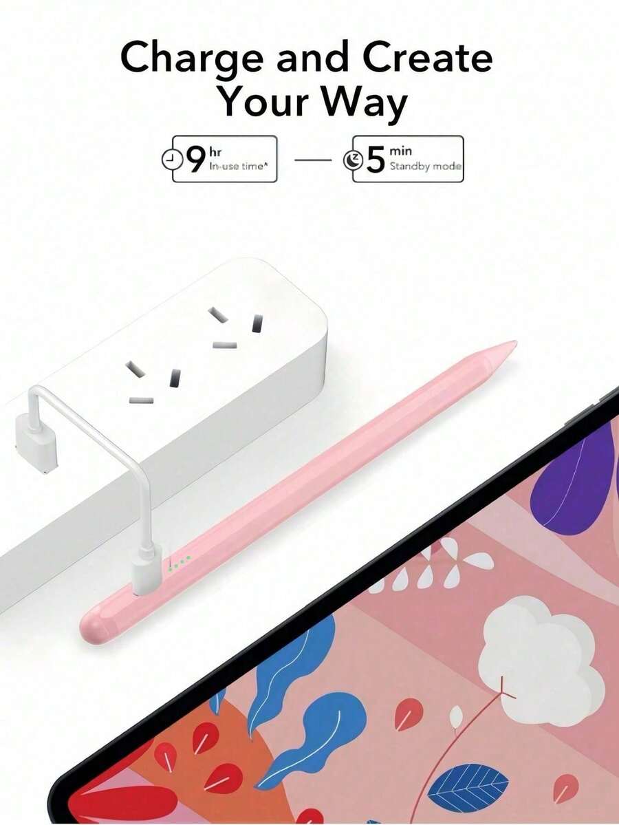 Tương thích với iPhone 10.2" thế hệ thứ 7/8/9, Air thế hệ thứ 4/5 10.9", Air 11" M2/M3, Pro 11", Air 13", Pro 12.9" (2018-2022), pin 120mAh, độ chính xác cao, màu trắng.