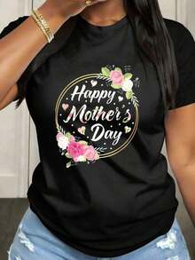 100% cotton Chaleco femenino de cuello redondo y manga corta con flores finas para el Día de la Madre, adecuado para el uso diario y casual en primavera, verano y otoño.Se puede lavar en la máquina y tiene un diseño juguetón. - Negro - Ver 6