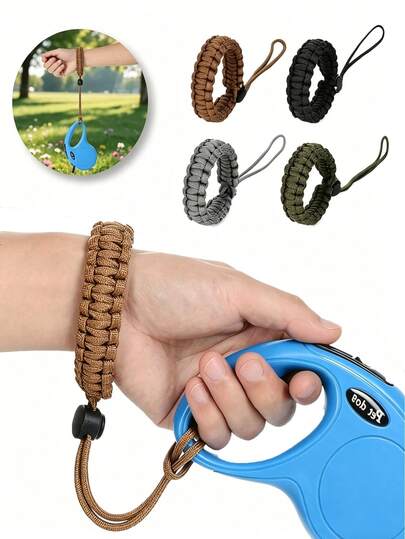 4pcs Anti-Slip & Extendable Pet Collar Leash Set, Includes Wrist Strap, Chest/Back Strap, Safety Belt, Non-Slip Wrist Strap, Retractable Leash Accessories