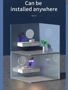 1pc Smart Toothbrush Disinfector With Toothpaste Dispenser, Wall-Mounted Toothbrush Holder And Disinfector, Automatic Sensor Toothpaste Dispenser, 5-Slot Toothbrush Storage Rack, 2 Mouthwash Cups, Home Decor Back To School Season - Multicolor - View 11