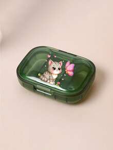 Satu Kotak Penyimpanan Mini Portabel - Dengan Sekat Hari/Minggu, Motif Kucing dan Kupu-kupu yang Lucu - Kotak Obat Anti Debu, Bahan Plastik Tahan Lama, Tahan Air dan Tahan Lembap, Aksesori Medis Penting, Perlengkapan Sekolah, Kotak Penyimpanan Perawatan Kesehatan Harian, Cocok untuk Menyimpan Obat-obatan dan Barang Kecil Lainnya, Cocok untuk Penggunaan Sehari-hari/Luar Ruangan/Perjalanan, Pilihan Penting untuk Orang yang Peduli Kesehatan dan Sering Bepergian, Dapat Juga Digunakan sebagai Dompet Saku untuk Bekerja dan Bepergian. - MultiWarna - View 17