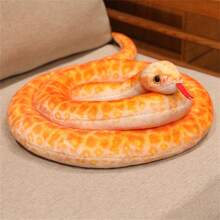 130cm/51.18inch Long Realistic Snake Plush Toy, Soft And Fluffy Stuffed Animal, Rattlesnake/Python/Corn Snake, Suitable For Room Decoration, Party Decoration, April Fool's Day, Halloween, Birthday Gift, Holiday Gift. - Multicolor - View 14