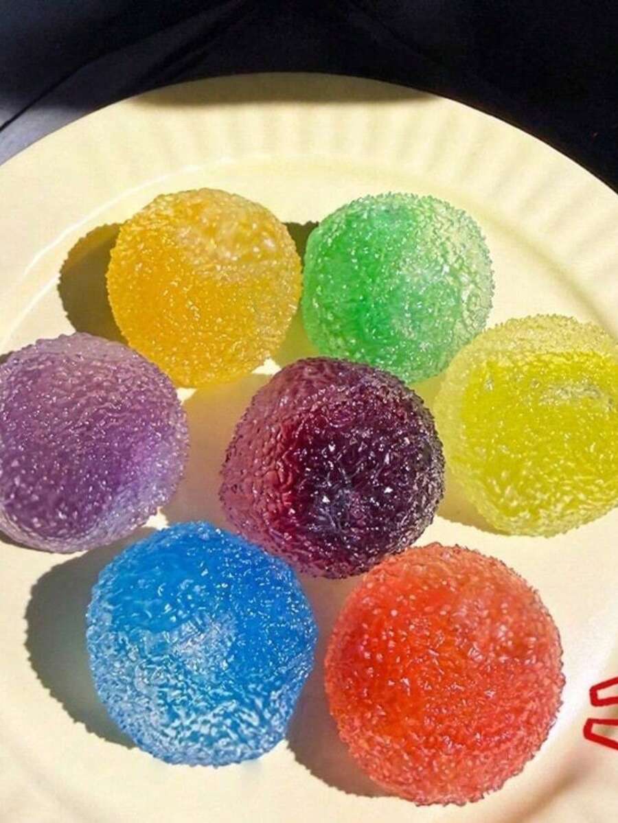 1 Pcs Crunchy Icy Bead Stress Relief Toy Handmade Squeezable Popping Noise Fidget Ball Versatile Sensory Handheld Gadget For Anxiety Relief Desktop Decor And Daily Relaxation Ideal Gift For Birthday Festival Holiday And Daily Surprise - Nhiều màu - Xem 1