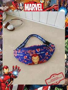 Marvel 1个漫威官方授权/钢铁侠/蜘蛛侠图案腰包，多功能单肩包，休闲斜挎包，轻便可调节肩带胸包，卡通零钱包，臀包，适合男士、青少年、年轻粉丝、学生，完美适用于日常上学、户外活动、主题公园游玩、假日旅行、运动等场合。 - 彩色 - 查看 21