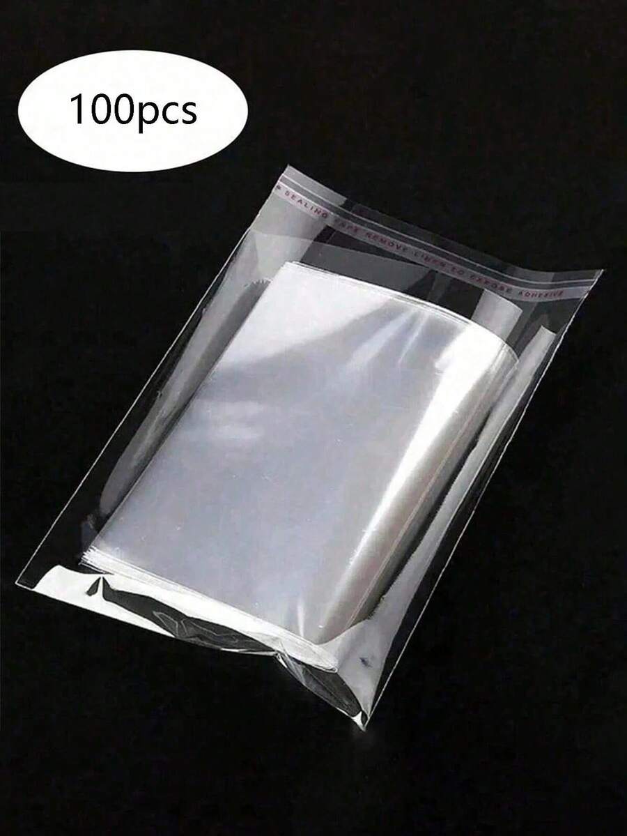 100入自黏透明OPP袋,可重複密封塑膠袋,適用於大宗包裝小禮物、派對贈品與玩具,適合不同尺寸物品 S/M/L/XL,可用於包裝衣物、襯衫、褲子、食品、油漆、派對贈品,節日禮物理想包裝袋 - 多色 - 查看 1