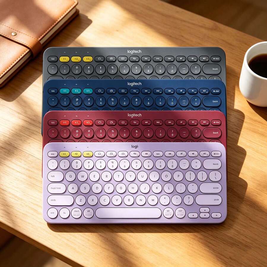K380 Multi-Device Bluetooth Keyboard: One-Click Connection Switching, Compact And Portable Design, Compatible With Windows/MacOS/IPad/Android Phones And Tablets. - View 1