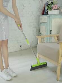 多功能地板砖/窗户玻璃刮水器,适用于淋浴瓷砖浴室窗户清洁和厨房清洁,高密度海绵刷头,180°可调节角度,轻松扫除水渍、毛发和灰尘,长柄设计,使用方便,多功能家用清洁工具。 - 多款式可選 - View 6