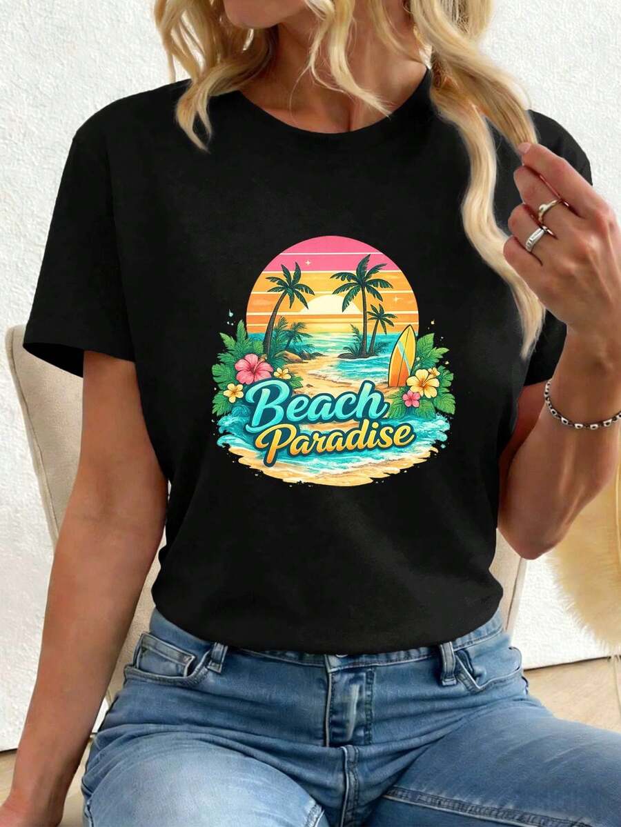 Women T-Shirts - Black - View 1