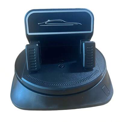 360°旋转车载手机支架，ABS材质，带硅胶防滑垫，适用于仪表盘，可用于汽车、办公室和家庭，图案随机。