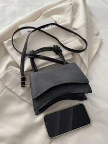 Túi đeo chéo nữ thanh lịch, thiết kế dung tích lớn, chống thấm nước và bền bỉ, túi công sở thời trang, túi xách tay và túi đeo vai thiết kế độc đáo, phong cách mùa xuân mới dành cho nữ. - màu đen - Xem 3
