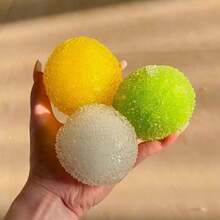 Trending Fragrant Fruit Jelly Ice Ball, Malleable Texture Crunchy Sensation Like Large Hailstone, High Aesthetic Handmade Toy - 果糖冰沙 - 蜂蜜橙口味 - 查看 1