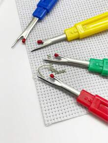 Large Curved Non-Slip Handle Seam Ripper, Sharp And Durable Blade, Ergonomic Grip For Effortless Use, Suitable For Sewing Professionals And Craft Enthusiasts, Widely Used For Quilting, Clothing Alteration, Fabric Repair, Cross Stitch And Various Needlework Rework - Large Colored Thread Remover - View 7