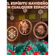 Christmas Transparent Acrylic LED Hanging String Lights With Suction Cup - 古銅色 - 查看 5