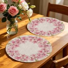 A Round Pattern With Plum Blossoms, Flowers And Green Leaves, Suitable For Spring, Summer, Autumn And Winter Seasons - Multicolor - View 8