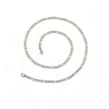 1pc Classic Stainless Steel Figaro Chain Necklaces For Men - Necklace - View 6