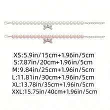 1/2pcs Pearl Necklace With Rhinestone Bone Decoration, (Recommend Measuring Pet Neck Size Before Ordering) Suitable For Cats And Dogs, Fashionable Cat Wedding Collar Accessory, Suitable For Girls, Cats, Small And Medium Dogs - Multicolor - View 25