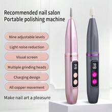 Rechargeable Electric Nail Grinder, Nail File, Professional Portable Acrylic, Gel Nail And Polishing Filer, Wireless Design, Ideal Gift For Women, Battery Capacity: 300mAh - Fashion - View 3