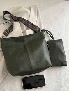 2026 Summer New Fashion Handbag, Shoulder Bag, Tote Bag, High-Quality Bucket Bag Women OIYJ - màu xanh lá - Xem 3