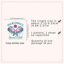 50 Stücke süße Cartoon Pickleball Aufkleber Sammelalbum ästhetische Aufkleber Lustige Pickleball Geschenk Aufkleber Helm Aufkleber Dirt Bike Aufkleber wasserfeste Vinyl Aufkleber für Wasserflasche, Computer, Laptop, Handy, Gepäck, Notizbuch, Kühlschrank - Verschiedenfarbig - Übersicht 5