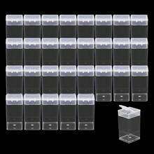 10/30 PIEZAS Frascos de almacenamiento de bordado de diamantes Contenedores de almacenamiento de cuentas pequeñas Recargas de caja de almacenamiento de plástico transparente para herramientas de costura DIY Uñas para objetos pequeños - Multicolor - Ver 1