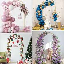 TAIMASI 3 Set Metal Arch Backdrop Stand, Golden Wedding Arch Stand Set Of 3(7.2Ft+6.6Ft +6Ft),  Stable Wedding Arch Frame For Wedding Birthday Party Shower Ceremony Graduation Decoration Helloween Christmas |   Durable Metal Stand, Wedding Decorations Supplies - 金子 - 查看 11