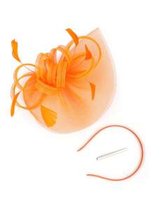 1 Buah Topi Fascinator Wanita, Topi Kentucky, Topi Derby Berbulu Jala, Fascinator untuk Pesta Teh, Aksesori Kepala untuk Pernikahan dan Koktail - MultiWarna - View 11