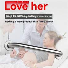 1pc/2pcs Stainless Steel Handle Bathroom Handrail Rod For The Elderly And Disabled Toilet Anti-Slip And Anti-Fall Handrail - Wall-mounted - View 5