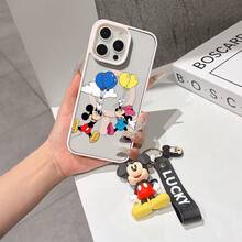 This Disney Mickey Mouse Pattern Lanyard Phone Case Features A Strong Magnetic Closure And Full Coverage Of Acrylic And TPU Material. It's Shockproof, Lightweight, And Suitable For IPhone17/16/11/13/15/15 Plus/15 Pro/15 Pro Max/12/14 Pro Max/11 Pro Max/12 Pro/12 Pro Max/13. It's A Popular Birthday Gift, Business Gift, Durable, Stain-Resistant, And Fingerprint-Resistant New Phone Case For Men And Women. It Also Includes A Mickey Mouse Phone Case And Mickey Mouse Doll Bracelet. Compatible With SamsungGalaxy S20, S21, S22, S23, And S24 Series. It's The Perfect Gift For Friends And Family. This Stylish Phone Case Is Fun, Lightweight, And Durable. IPhone17 Pro Max Phone Case, Minnie Phone Case. - Trong sáng - Xem 7