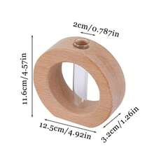 Wooden Vase - Handmade Desktop Decor, Suitable For Home And Bedroom, Unique Gift For Birthday, Wedding, Graduation And Other Occasions, Home Decoration, Room Decoration, Glass Vase - Khaki - View 10