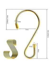 1pc/10pcs S-Shaped Hanger - Multi-Functional Metal Clothes Hooks For Kitchen, Workshop, Bathroom And Garden Bathroom Accessories Bathroom Tools - Black - View 10