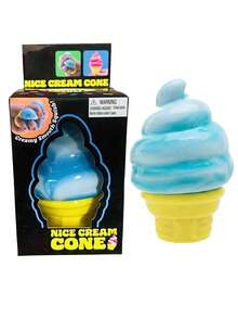 Cream Cone, Sensory Squeeze Toy - A Soft And Bouncy Toy That Slowly Returns To Its Original Shape. The Squeezing Mechanism Helps Release Stress. This Tactile Toy Is Made Of High-Elasticity Latex, Soft And Highly Malleable, Categorized As A Sensory Toy. - Multicolor - View 13