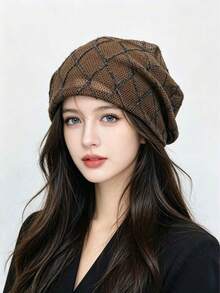 1pc Multicolor Women's Shiny Bohemian Rayon Lace Patchwork Hat, Stretchy Breathable Lace For Social Events, Home Gatherings, Summer - A - View 11
