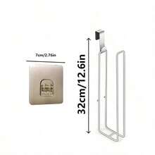 2pcs Iron Toilet Paper Holder, No Drilling Needed Wall Mounted Bathroom Tissue Roll Rack With Towel Bar, Waterproof Rust-Proof Space Saving Storage Organizer, Multi-Functional Wall Hook For Bathroom Kitchen Dorm, Easy Installation Durable Bathroom Accessory, Practical Dorm & Home Essential - Multiple Styles - View 16
