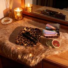 6pcs Rolling Tray Set, For Leopard Pattern Lovers | Includes 180*140mm Rolling Tray, Grinder, Tin Box, 1 Tube, Cleaning Brush, 8-Pack Colorful Cones | All-In-One Set, Smoking Accessories Kit, For Friends, Families, And Smokers - 6件套裝 - 查看 5
