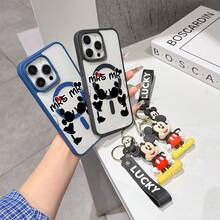 This Disney Mickey Mouse Pattern Lanyard Phone Case Features A Strong Magnetic Closure And Full Coverage Of Acrylic And TPU Material. It's Shockproof, Lightweight, And Suitable For IPhone17/16/11/13/15/15 Plus/15 Pro/15 Pro Max/12/14 Pro Max/11 Pro Max/12 Pro/12 Pro Max/13. It's A Popular Birthday Gift, Business Gift, Durable, Stain-Resistant, And Fingerprint-Resistant New Phone Case For Men And Women. It Also Includes A Mickey Mouse Phone Case And Mickey Mouse Doll Bracelet. Compatible With SamsungGalaxy S20, S21, S22, S23, And S24 Series. It's The Perfect Gift For Friends And Family. This Stylish Phone Case Is Fun, Lightweight, And Durable. IPhone17 Pro Max Phone Case, Minnie Phone Case. - Clear - View 4