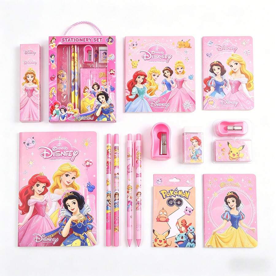 Bộ văn phòng phẩm Công chúa - Bộ văn phòng phẩm chủ đề Công chúa màu hồng dễ thương Kawaii, bao gồm các nhân vật công chúa kinh điển, đồ dùng học tập và văn phòng phẩm chất lượng cao, phụ kiện sưu tầm, bộ văn phòng phẩm thiết yếu hàng ngày cho mùa tựu trường. - Nhiều màu - Xem 1