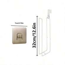 2pcs Iron Toilet Paper Holder, No Drilling Needed Wall Mounted Bathroom Tissue Roll Rack With Towel Bar, Waterproof Rust-Proof Space Saving Storage Organizer, Multi-Functional Wall Hook For Bathroom Kitchen Dorm, Easy Installation Durable Bathroom Accessory, Practical Dorm & Home Essential - Multiple Styles - View 13