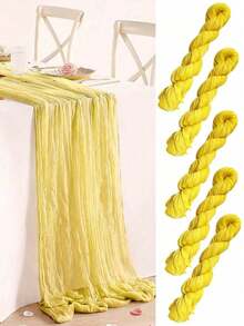 1 khăn trải bàn voan màu vàng, kiểu Bohemian, kích thước 90*180cm/90*400cm, khăn trải bàn dài bằng chiffon mềm mại, thích hợp cho tiệc mừng em bé, trang trí tiệc sinh nhật, trang trí tiệc em bé, trang trí bàn ăn, trang trí đám cưới, đồ dùng cho tiệc cô dâu, trang trí nhà cửa, trang trí ghế, trang trí bàn trang điểm, đồ dùng cho tiệc mùa xuân. - Nhiều màu - Xem 3