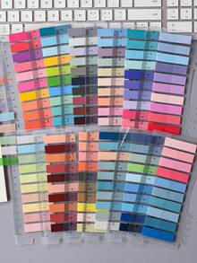 200pcs/400pcs/600pcs/1600pcs Colorful Index Tabs, Morandi Color Gradient Classification Label Stickers, Student Office Book Page Marker Pull Tabs, Made Of Transparent PET Material, Waterproof, Oil-Resistant, Wrinkle-Resistant, Suitable For Most Books, Files, Loose-Leaf Notebooks - one-size - View 1
