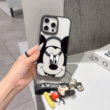 This Disney Mickey Mouse Pattern Lanyard Phone Case Features A Strong Magnetic Closure And Full Coverage Of Acrylic And TPU Material. It's Shockproof, Lightweight, And Suitable For IPhone17/16/11/13/15/15 Plus/15 Pro/15 Pro Max/12/14 Pro Max/11 Pro Max/12 Pro/12 Pro Max/13. It's A Popular Birthday Gift, Business Gift, Durable, Stain-Resistant, And Fingerprint-Resistant New Phone Case For Men And Women. It Also Includes A Mickey Mouse Phone Case And Mickey Mouse Doll Bracelet. Compatible With SamsungGalaxy S20, S21, S22, S23, And S24 Series. It's The Perfect Gift For Friends And Family. This Stylish Phone Case Is Fun, Lightweight, And Durable. IPhone17 Pro Max Phone Case, Minnie Phone Case. - Trong sáng - Xem 5